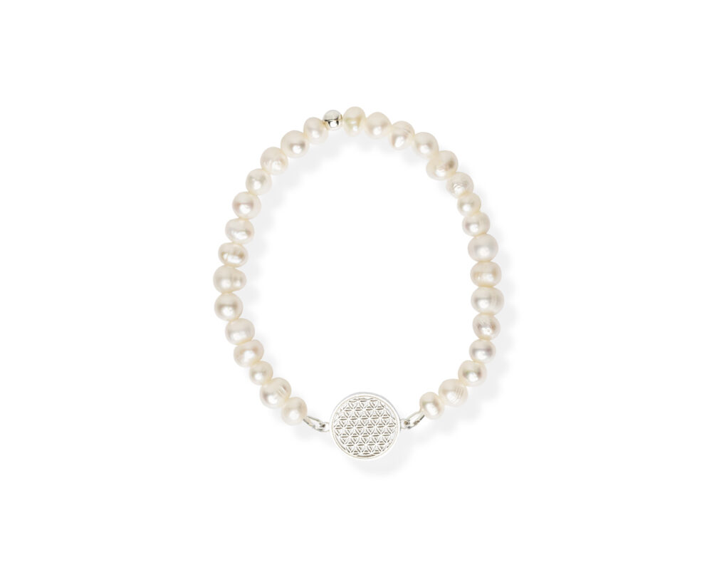 Narukvica Flower Of Life Bracelet – bijeli biser