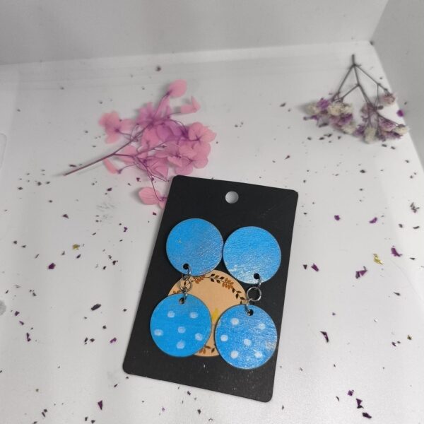 Drvene naušnice - plave