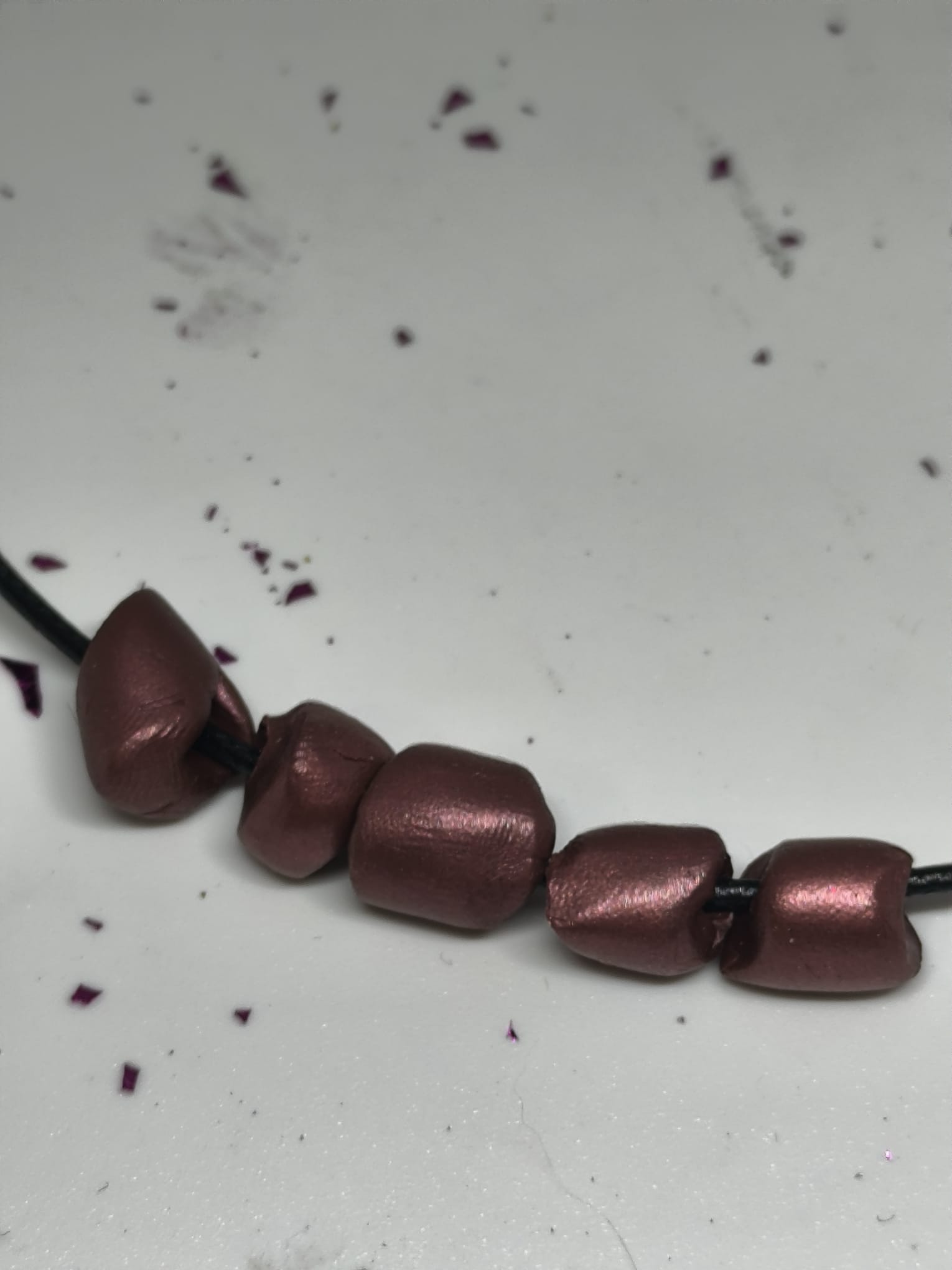 Ogrlica s perlama - smeđa - Slika 2