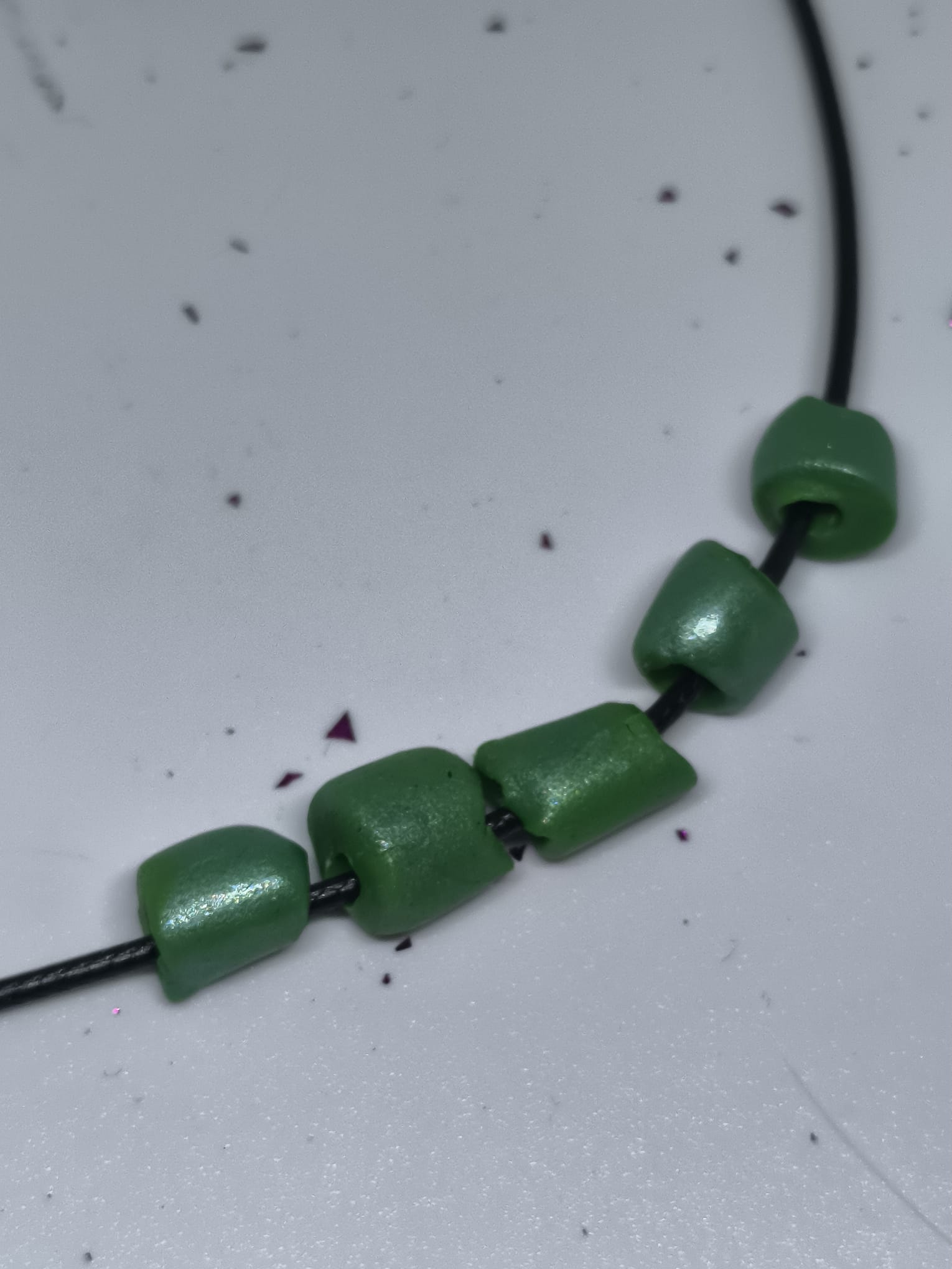 Ogrlica s perlama - zelena - Slika 2